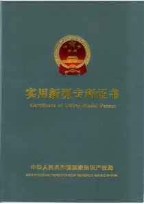 Chinese utility model patent No. ZL 2010 2 0679360.6，Certificate No.：1849071